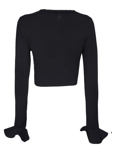 Shop Jw Anderson Ruffle Black Sweater