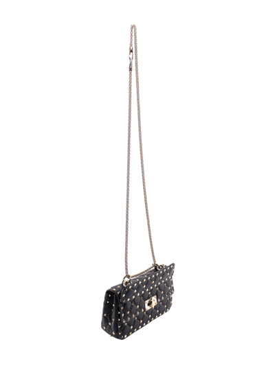 Shop Valentino Rockstud Spike Shoulder Bag In Black