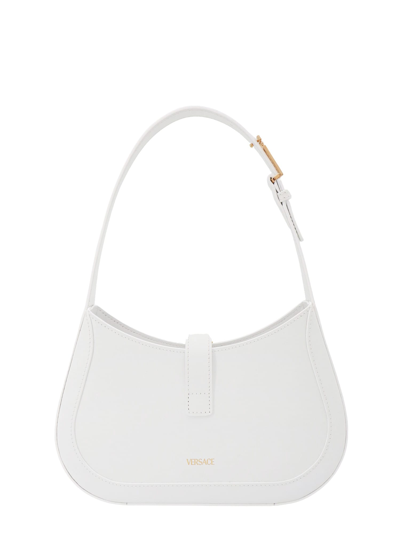 Shop Versace Greca Goddess Shoulder Bag In White