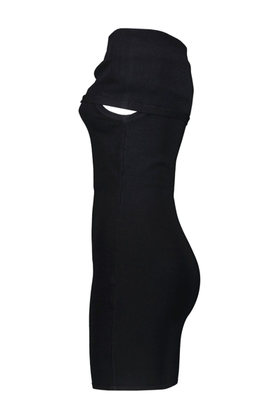 Shop Wardrobe.nyc Off Shoulder Mini Dress In Blk Black