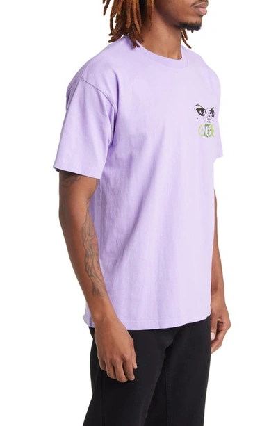 Shop Obey Believing Is Seeing Graphic T-shirt In Digital Lavender