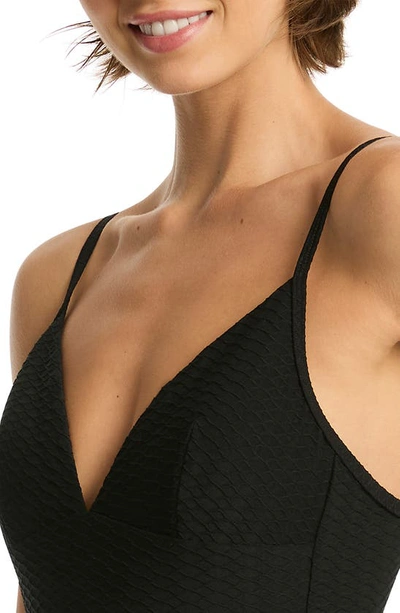 Shop Sea Level Honeycomb One-piece Swimsuit In Black