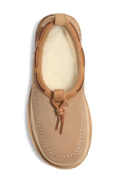 Shop Ugg Tasman Crafted Regenerate Genuine Shearling Lined Slipper In Sand