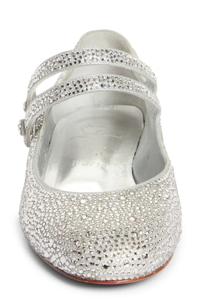Shop Christian Louboutin Sweet Jane Crystal Embellished Pump In S352 Crystal/ Lin Silver