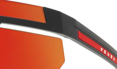 Shop Prada Shield Sunglasses In Orange