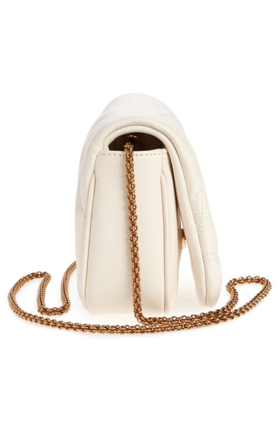 Shop Alexander Mcqueen Mini The Seal Leather Shoulder Bag In Soft Ivory