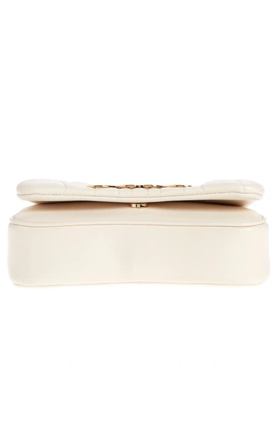 Shop Alexander Mcqueen Mini The Seal Leather Shoulder Bag In Soft Ivory
