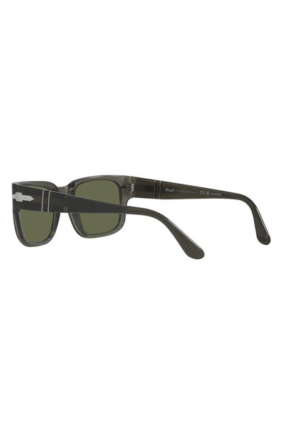 Persol 58mm Polarized Rectangular Sunglasses In Rose Gold Tort