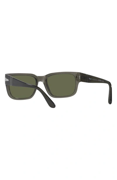 Persol 58mm Polarized Rectangular Sunglasses In Rose Gold Tort