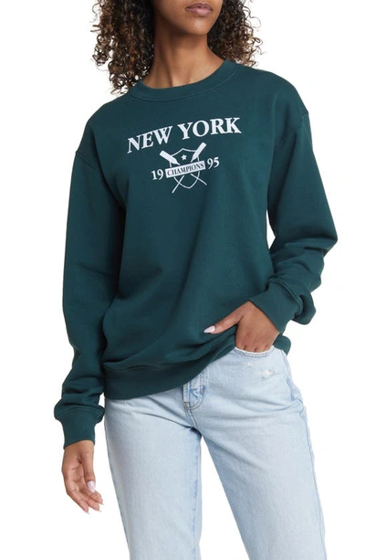 Shop Golden Hour New York Rowing Graphic Sweatshirt In Washed Ponderosa Pine