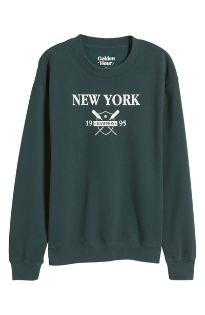 Shop Golden Hour New York Rowing Graphic Sweatshirt In Washed Ponderosa Pine