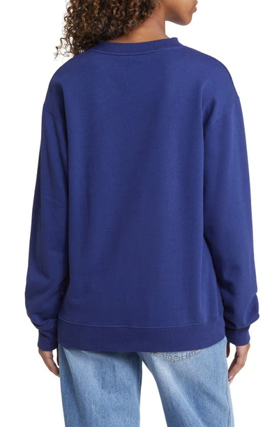Shop Golden Hour Hamptons Graphic Sweatshirt In Washed Medieval Blue
