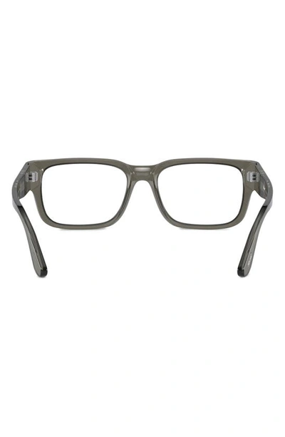 Shop Persol 55mm Rectangular Optical Glasses In Grey