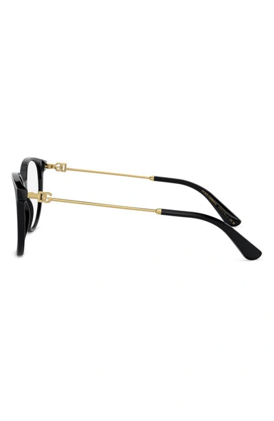 Shop Dolce & Gabbana 54mm Butterfly Optical Glasses In Black