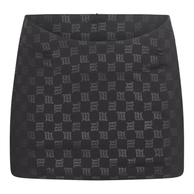 Shop Misbhv Lara Monogram Mini Skirt In Black