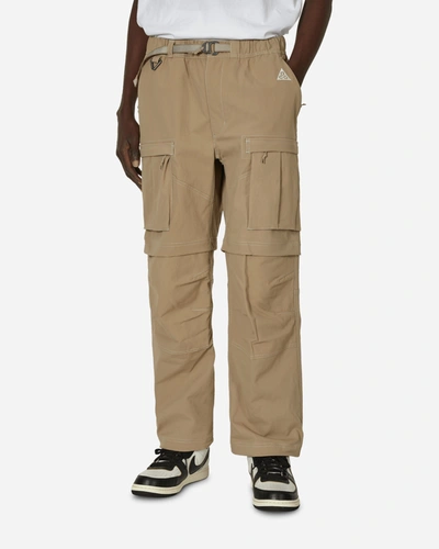 Shop Nike Acg Smith Summit Cargo Pants Khaki In Multicolor