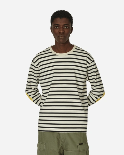 Shop Kapital Stripe Jersey Longsleeve T-shirt (profile Rainbowy Patch) In Black