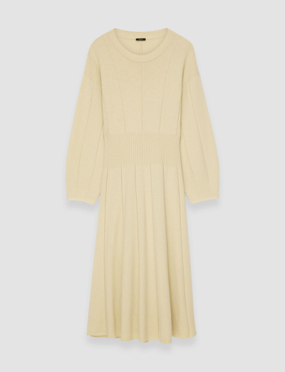 Shop Joseph Soft Wool Dress In Pale Olive