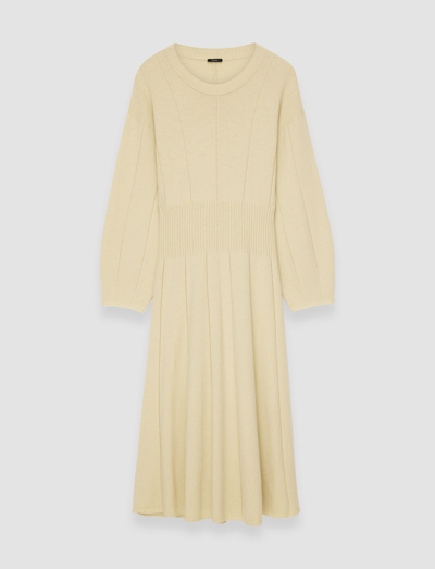 Joseph Soft Wool Dress In Pale Olive