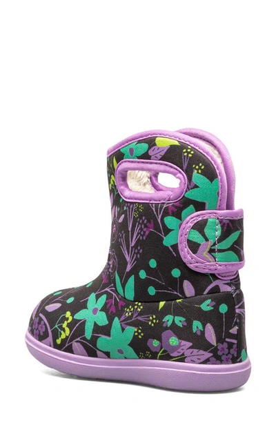 Shop Bogs Baby  Ii Cartoon Flower Insulated Waterproof Boot In Black Multi