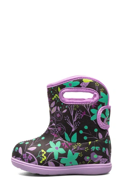 Shop Bogs Baby  Ii Cartoon Flower Insulated Waterproof Boot In Black Multi
