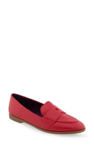 Shop Aerosoles Benvenuto Loafer In Racing Red Leather