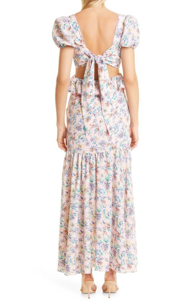 Likely Shondra Peplum Floral High-low Dress In Roseshadow Mult