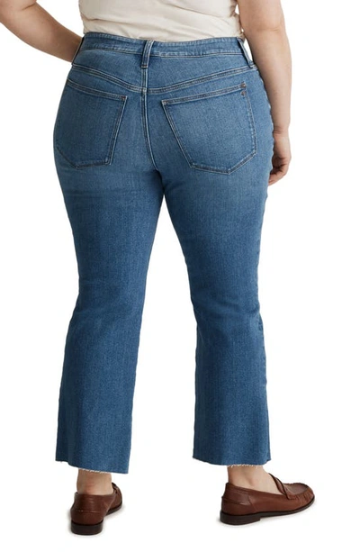 Madewell Raw Hem Kick Out Crop Jeans In Cherryville Wash