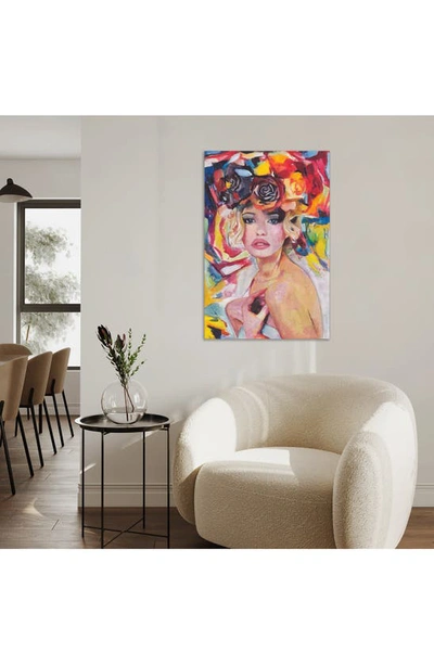 Shop Wynwood Studio Colorful Floral Print Portrait Canvas Wall Art In Yellow