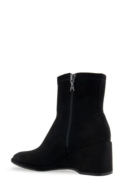 Aerosoles Auk Boot-ankle Boot-wedge In Black Faux
