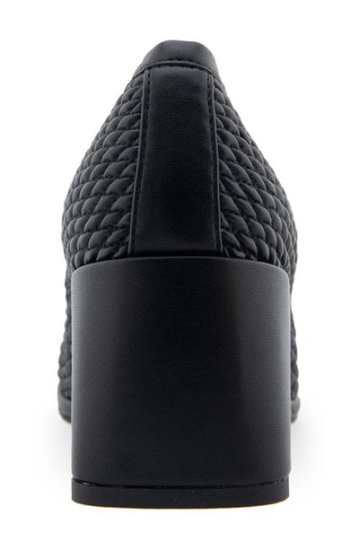 Aerosoles Airlie Dress-pump-wedge In Black Quilt