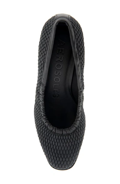 Aerosoles Airlie Dress-pump-wedge In Black Quilt