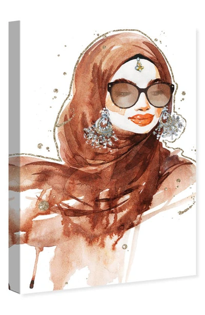 Shop Wynwood Studio Hijab Fashion Canvas Wall Art In Brown