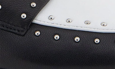 Shop Aerosoles Beatrix Two-tone Stud Loafer In Black Combo