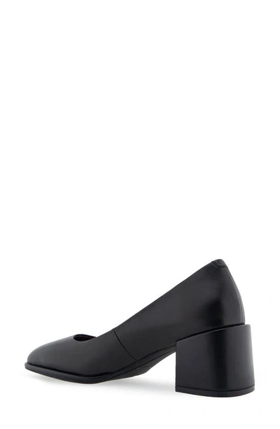 Shop Aerosoles Alae Block Heel Pump In Black Leather