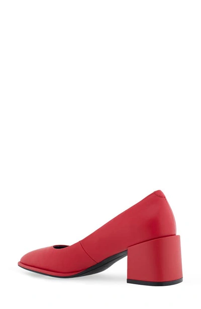 Aerosoles Alae Block Heel Pump In Racing Red Leather