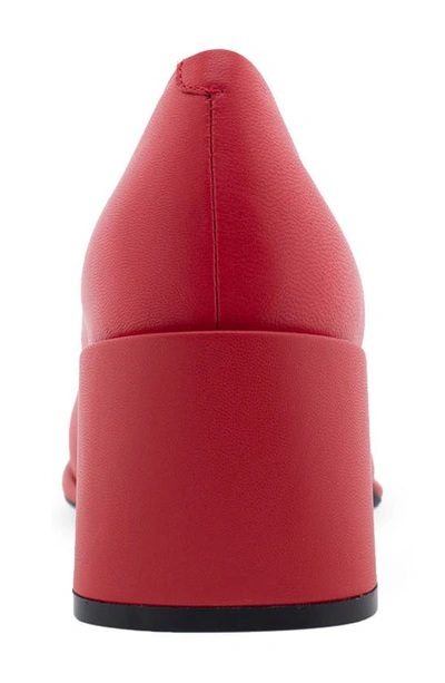 Aerosoles Alae Block Heel Pump In Racing Red Leather