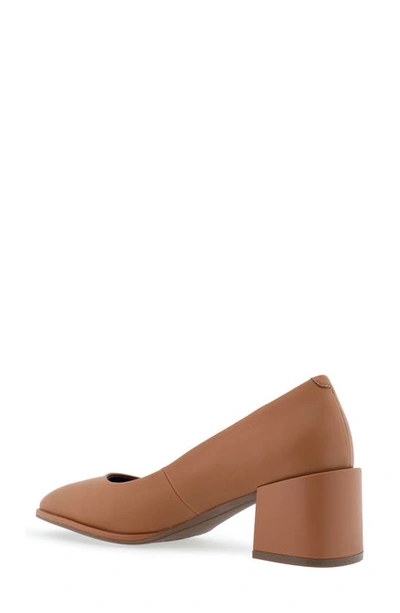 Shop Aerosoles Alae Block Heel Pump In Tan Leather