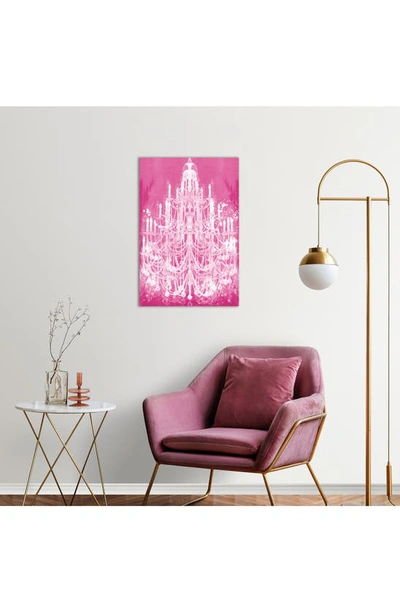 Wynwood Studio Candles Chandelier Canvas Wall Art In Pink
