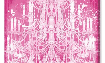 Wynwood Studio Candles Chandelier Canvas Wall Art In Pink