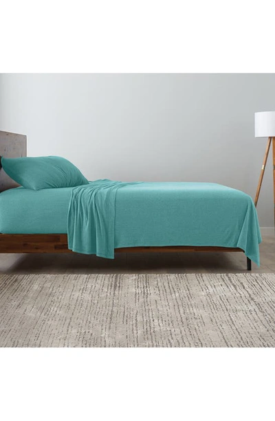 Ella Jayne Home Blue Heather Jersey Knit 3-piece Twin Sheet Set In Green