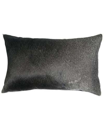 Shop Natural Group Torino Kobe Cowhide Pillow In Grey