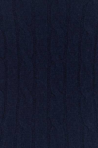 Polo Ralph Lauren Womens Hunter Navy Cable-knit Round-neck Cashmere Jumper
