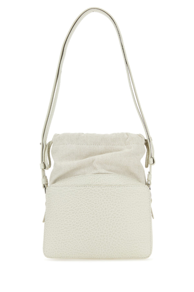 Maison Margiela Chalk Leather And Fabric 5ac Bucket Bag