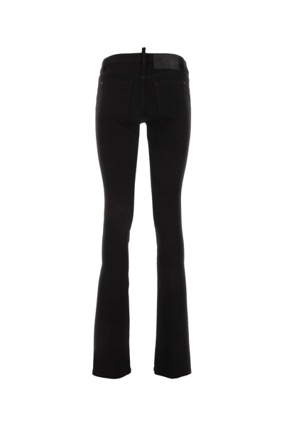Dsquared2 Stretch Denim Jeans Trumpet With Ankle Slit 19cm