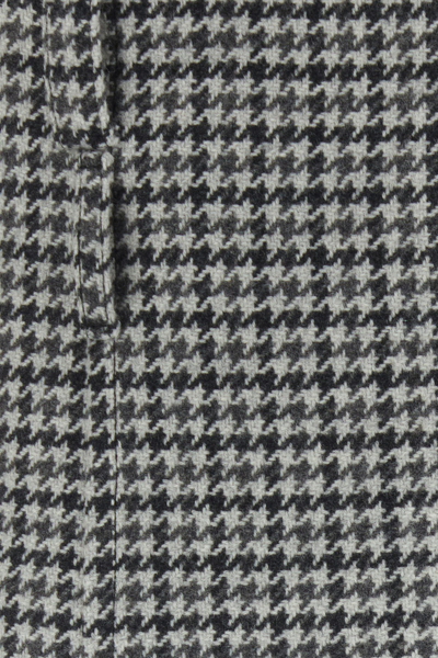 Miu Miu Houndstooth Embroidered Wool Mini Skirt