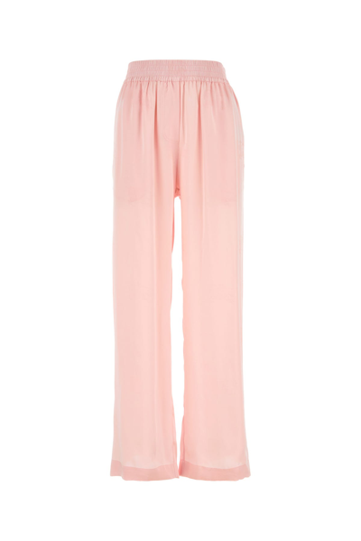 Burberry Ekd Silk Jacquard Wide-leg Trousers