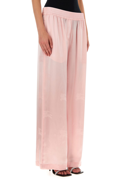 Burberry Ekd Silk Jacquard Wide-leg Trousers