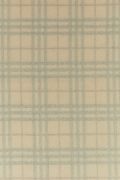 Burberry Cashmere Scarf With Embroidered Checkered Pattern And Fringed Edges