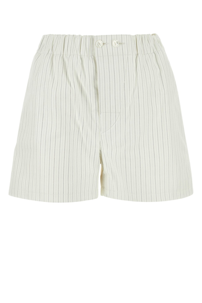 Bottega Veneta Pinstripe Poplin Shorts